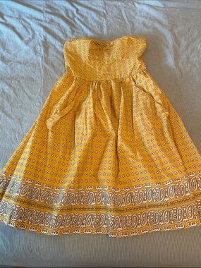 Anthropologie Girls From Savoy Strapless Dress Size 6
